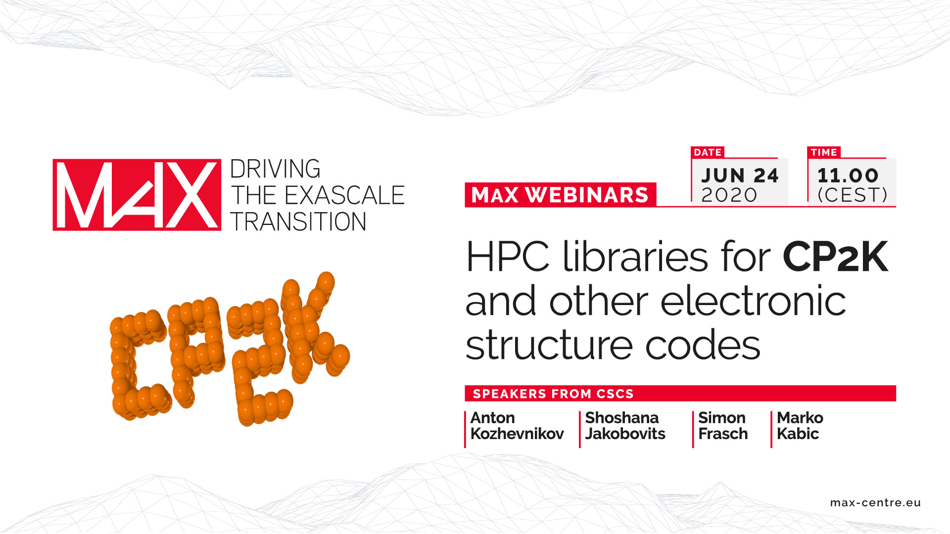 MAX webinar HPC libraries