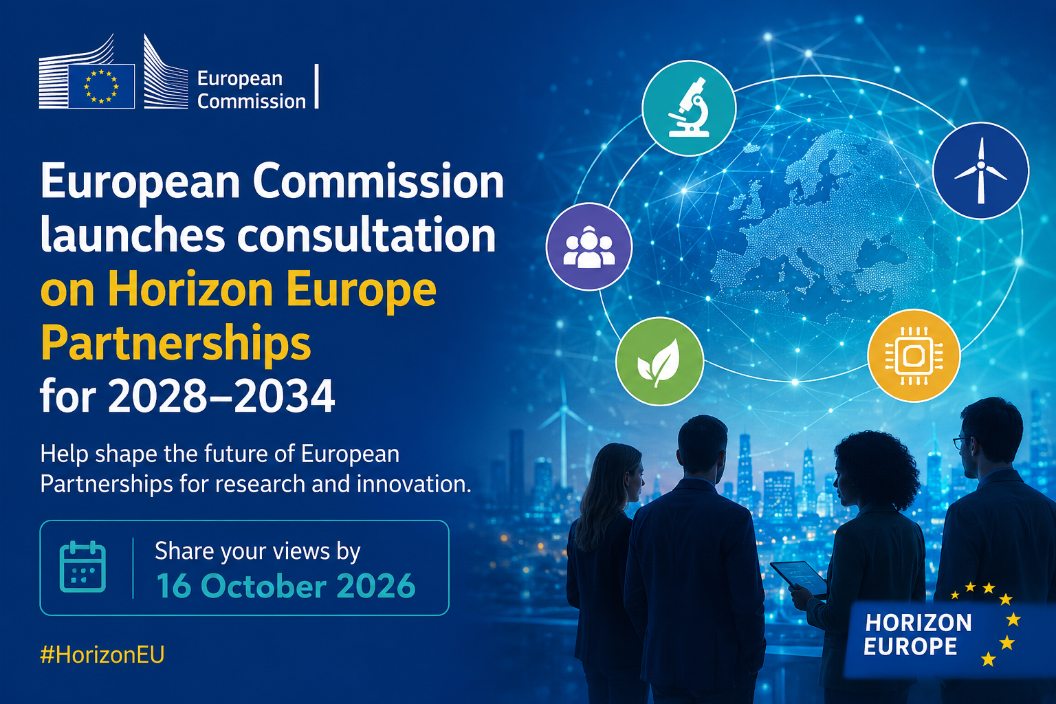 
<span>Public consultation opens on Horizon Europe Partnerships</span>
