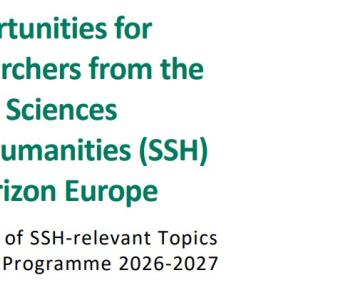 
<span>Social Sciences and Humanities in Digital: Opportunities in the 2026–2027 Work Programme</span>
