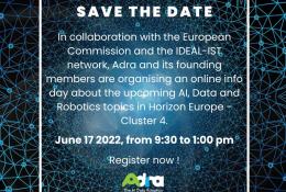 Horizon Europe Info Day: Cluster 4 AI, Data and Robotics